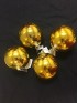 100 MM GOLD SHINY BAUBLES PACK OF 4 